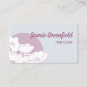 Mauve Ice Grau Weiße Anemone Kunstvoll wandern Visitenkarte (Vorderseite)