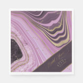Mauve ID827, abstrakt Agate Brautparty Serviette (Vorderseite)