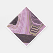 Mauve ID827, abstrakt Agate Brautparty Serviette (Ecke)