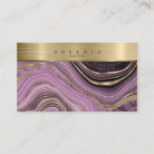 Mauve ID827 abstrakt Agate Monogram Visitenkarte (Vorderseite)