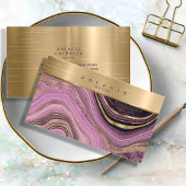 Mauve ID827 abstrakt Agate Monogram Visitenkarte