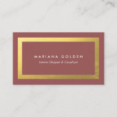 Mauve Imitate Gold Visitenkarte (Vorderseite)