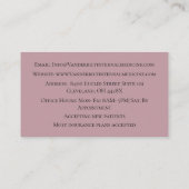 Mauve Internist DR Human Body Internal Medicine Visitenkarte (Rückseite)