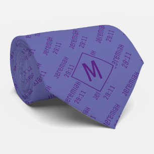 Mauve JEREMIAH 29 11 Monogramm Krawatte