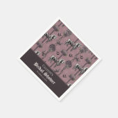 Mauve Karussell-Skelett-Pferdemuster Serviette (Ecke)