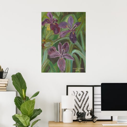 Mauve LA Iris Poster (Heimbüro)