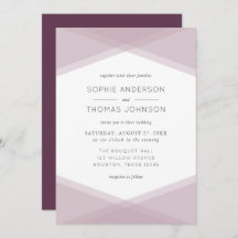 Mauve Layered Geometric & Dark Lila Wedding