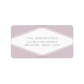 Mauve Layered Geometric-Rücksendeadresse Adressaufkleber (Vorne)