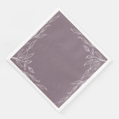 Mauve Leaf Motif Erntedank Party Serviette (Ecke)