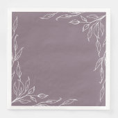 Mauve Leaf Motif Erntedank Party Serviette (Vorderseite)