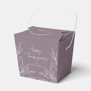 Mauve Leaf Motif Happy Thanksgiving Geschenkschachtel