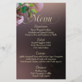 Mauve Leafy Dreams Wedding Menu Flyer (Vorne)