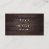 Mauve lila blumengeschmückte Website einfügen Kart Platzkarte (Rückseite)