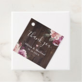 Mauve lila blumengeschmücktes Holz Danke für Ihre Geschenkanhänger (Beispiel)