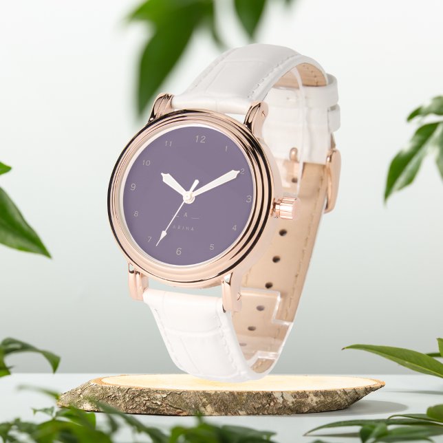 Mauve Lila erste Monogramm eWatch Armbanduhr (Von Creator hochgeladen)
