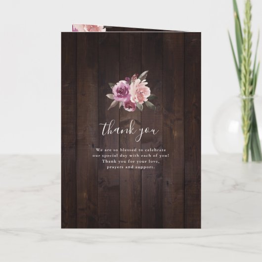 Mauve lila & maulbeerblumengeschmückte Hochzeit au Programm (Rückseite)