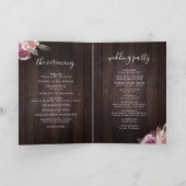 Mauve lila & maulbeerblumengeschmückte Hochzeit au Programm (Innenseite)