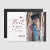 Mauve Lila Minimalistisch Foto Abschluss Vielen Da Magnetkarte (Vorne/Hinten)