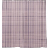 Mauve Lila rosa Kariertes Muster Duschvorhang (Vorderseite)