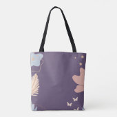 Mauve Lila trendy Boho Chic Tote Bag Tasche (Rückseite)