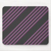 Mauve lila und Holzkohle 5 Streifen Muster Mousepad (Vorne)