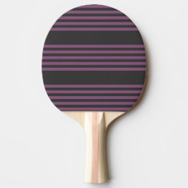 Mauve lila und Holzkohle 5 Streifen Muster Tischtennis Schläger