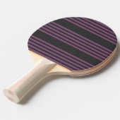 Mauve lila und Holzkohle 5 Streifen Muster Tischtennis Schläger (Vorderseite)