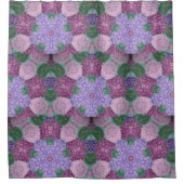 Mauve Lila und rosa Hydrangea Duschvorhang (Vorderseite)