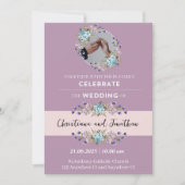 Mauve Lila Wedding Einladung (Vorderseite)