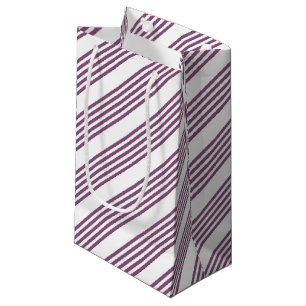 Mauve lila-weiß-Streifen Muster Kleine Geschenktüte