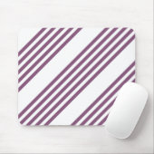 Mauve lila-weiß-Streifen Muster Mousepad (Mit Mouse)