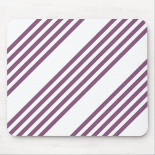 Mauve lila-weiß-Streifen Muster Mousepad