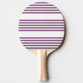 Mauve lila-weiß-Streifen Muster Tischtennis Schläger (Rückseite)