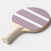 Mauve lila-weiß-Streifen Muster Tischtennis Schläger (Vorderseite)