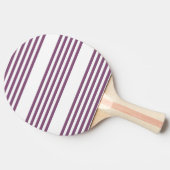 Mauve lila-weiß-Streifen Muster Tischtennis Schläger (Seitenansicht)