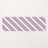 Mauve lila-weiß-Streifen Muster Yogamatte (Rückseite (Horizontal))