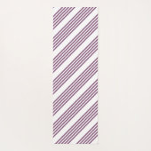 Mauve lila-weiß-Streifen Muster Yogamatte (Rückseite)