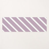 Mauve lila-weiß-Streifen Muster Yogamatte (Vorderseite (Horizontal))