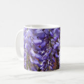 Mauve, Lila Wisteria Blossom Kaffeetasse (Vorderseite Links)