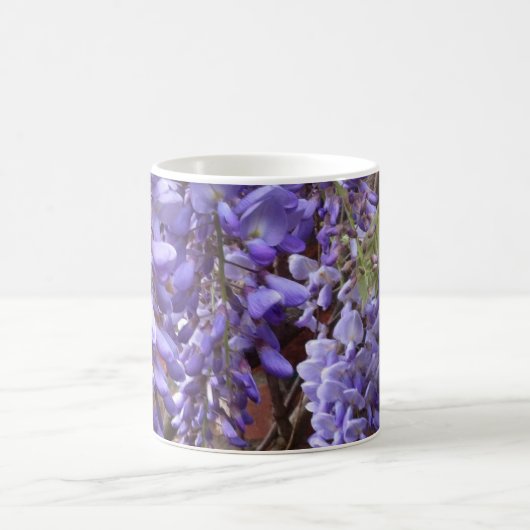 Mauve, Lila Wisteria Blossom Kaffeetasse (Mittel)