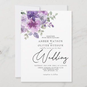 Mauve Lilac Dusty Lila Garden Wedding Einladung