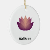 Mauve Lotus Blume Design Keramik Ornament (Rechts)