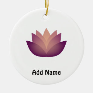 Mauve Lotus Blume Design Keramik Ornament