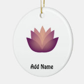 Mauve Lotus Blume Design Keramik Ornament (Links)