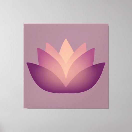 Mauve Lotus Blume Design Leinwanddruck (Vorderseite)
