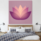 Mauve Lotus Blume Design Leinwanddruck (Insitu (Schlafzimmer))