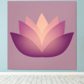 Mauve Lotus Blume Design Leinwanddruck (Insitu (Holzboden))
