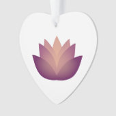 Mauve Lotus Blume Design Ornament (Vorderseite)