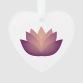 Mauve Lotus Blume Design Ornament (Vorderseite)