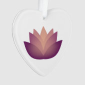Mauve Lotus Blume Design Ornament (Vorderseite)